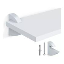 Prateleira 20x40 Branca MDF com Suporte Bico de Tucano para Cozinha Sala Quarto Livros - Prat-K Prateleira 20x40 Branca MDF com Suporte Bico de Tucano para Cozinha Sala Quarto Livros - Prat-K