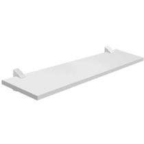 Prateleira 20x60 MDF Branca/Marrom com Suporte Para Sala Quarto Livro Cozinha Decorativa - prat-k Prateleira 20x60 MDF Branca/Marrom com Suporte Para Sala Quarto Livro Cozinha Decorativa - prat-k