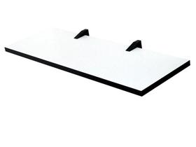 Prateleira 20x60 MDP Branca com bordas e Suportes Preto Prateleira 20x60 MDP Branca com bordas e Suportes Preto