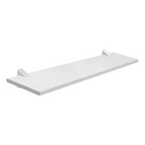 Prateleira 25x60x1,5 MDF Branca com Suporte Para Sala Quarto Livro Cozinha Decorativa