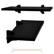 Prateleira 45cm MDF Preto Decoração Varios Ambientes