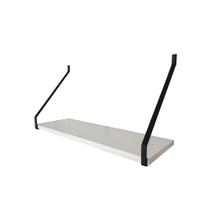 Prateleira 50cm MDF Branco + Mão Francesa Livro Decoração
