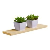 Prateleira 60 x 20cm Bege Claro Suporte Invisível