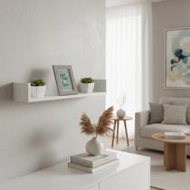 Prateleira 60cm Branco Livros Sala Quarto Decoração