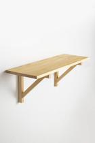 Prateleira 60cm + Mãos Francesas + Buchas e Parafusos em Madeira Maciça