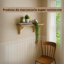 Prateleira 60x20 em mdf com mãos francesas estilo farm