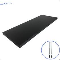 Prateleira 90cm x 30cm de Parede Preta MDF C/ Suporte Oculto Prateleira 90cm x 30cm de Parede Preta MDF C/ Suporte Oculto