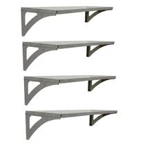 Prateleira Aço Inox Parede Decoração 57x21 M Multiuso 4un Prateleira Aço Inox Parede Decoração 57x21 M Multiuso 4un