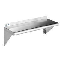 Prateleira: aço inoxidável ROCKPOINT, 30x76cm, 127kg, suporte de parede
