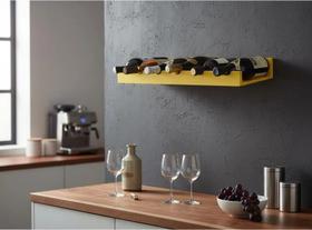 Prateleira Adega New Suporte Decorativo para Vinhos e Garrafas - Amarelo Laca