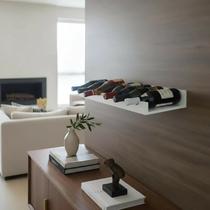Prateleira Adega New Suporte Decorativo para Vinhos e Garrafas - Branco Laca