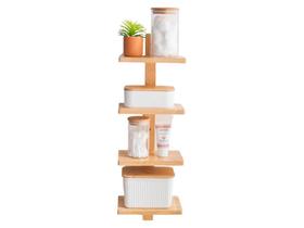 Prateleira Aparador Estante Suspensa De Bambu Natural 4 Andares Porta Objetos Decorativo Multiuso Cozinha Sala Escritório Livros Enfeites Prateleira Aparador Estante Suspensa De Bambu Natural 4 Andares Porta Objetos Decorativo Multiuso Cozinha Sala Escritório Livros Enfeites