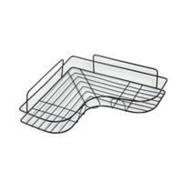Prateleira Aramada De Canto Em L Para Shampoo Banheiro 2 Peças Aço Branco 30x30cm Prateleira Aramada De Canto Em L Para Shampoo Banheiro 2 Peças Aço Branco 30x30cm