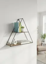 Prateleira Aramada Triangular de Parede Nicho Decorativo Moderno Prateleira Aramada Triangular de Parede Nicho Decorativo Moderno
