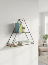 Prateleira Aramada Triangular de Parede Nicho Decorativo Moderno