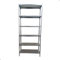 Prateleira Armário Estante Aço Galvanizado 6 Bandejas 60 cm Prateleira Armário Estante Aço Galvanizado 6 Bandejas 60 cm