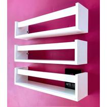 Prateleira Banheiro Lavabo Cosméticos Porta Xampu papel Higiênico 3un 40cm Prateleira Banheiro Lavabo Cosméticos Porta Xampu papel Higiênico 3un 40cm