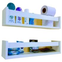 Prateleira Banheiro Porta Xampu Nicho Organizador Lavabo - Arte Cedro