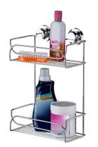 Prateleira banheiro shampoo ventosa lavanderia cozinha future 4051