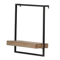 Prateleira Benzara Yin 40 cm de parede industrial de madeira de ferro Prateleira Benzara Yin 40 cm de parede industrial de madeira de ferro