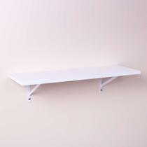 Prateleira Branca 100 X 25cm Com Suporte Mao Francesa
