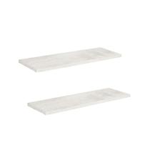 Prateleira Branca Amadeirada Suspensa Invisivel 60x20cm 2un Prateleira Branca Amadeirada Suspensa Invisivel 60x20cm 2un