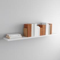 Prateleira Branca de Madeira 90x30 cm MDF com Suporte Oculto