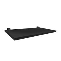 Prateleira Branca/Preta 1,2x20x40cm em MDF com 2 Suportes Parede Decoração Casa Quarto Sala - Prat-K Prateleira Branca/Preta 1,2x20x40cm em MDF com 2 Suportes Parede Decoração Casa Quarto Sala - Prat-K