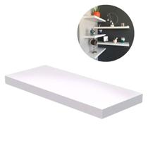 Prateleira Branca Reta 20x34cm Nicho Mdf Suporte Decoração Sala Quarto Banheiro Escritório