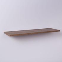 Prateleira Cor Nogal (madeira) 40 X 20cm em MDP Com Suporte Invisível - Crie Fácil