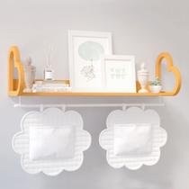Prateleira coração porta fraldas com vãrio - em MDF - 60cm - Várias Cores
