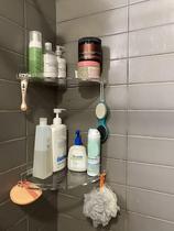 Prateleira Corner Shower Caddy Jiepai Acrylic, pacote com 2 unidades, transparente Prateleira Corner Shower Caddy Jiepai Acrylic, pacote com 2 unidades, transparente