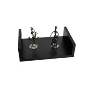 Prateleira Cozinha 30 x 10 cm em MDF Preto Eví Decor