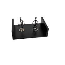 Prateleira Cozinha 30 x 10 cm em MDF Preto Eví Decor