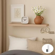Prateleira Criar Com Suporte Invisível 20 x 60cm Pinus Casa Moveis Estante