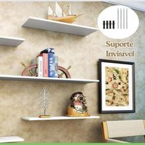 Prateleira CRIAR Madeira MDP Branco 120x20cm livro Casa Moveis Estante Prateleira CRIAR Madeira MDP Branco 120x20cm livro Casa Moveis Estante