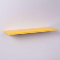 Prateleira Crie Fácil Amarela 60 X 20cm Com Suporte Invisível