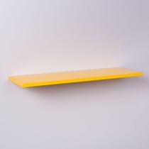 Prateleira Crie Fácil Amarela 65 X 20cm Com Suporte Invisível