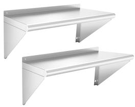 Prateleira de aço inoxidável Chingoo 30x60cm - 2 pacotes com capacidade de 113 kg Prateleira de aço inoxidável Chingoo 30x60cm - 2 pacotes com capacidade de 113 kg