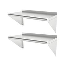 Prateleira de aço inoxidável montada na parede STEELBUS 30x90cm 2PK