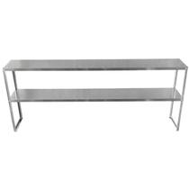 Prateleira de Apoio em Aço Inox 430 100X300X750 Com Plano Liso Duplo Prateleira de Apoio em Aço Inox 430 100X300X750 Com Plano Liso Duplo