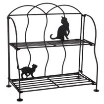 Prateleira de arame de bancada Lily's Home Cat Lovers Black Metal Prateleira de arame de bancada Lily's Home Cat Lovers Black Metal