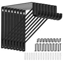 Prateleira de armário e suportes de haste APOCHON 11 x 11 polegadas, 300 libras, pacote com 8