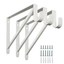 Prateleira de armário e suportes de haste Homydom Heavy Duty (brancos) Prateleira de armário e suportes de haste Homydom Heavy Duty (brancos)
