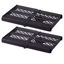 Prateleira de armário LockerMate Adjust-A-Shelf, extensível, pacote com 2 unidades, preta