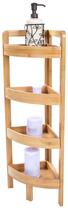 Prateleira de armazenamento de canto Trademark Innovations Bamboo 4 Tier Prateleira de armazenamento de canto Trademark Innovations Bamboo 4 Tier