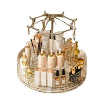 Prateleira De Armazenamento De Maquiagem Transparente Rotativa 360 Graus Para Banheiro Organizador Prateleira De Armazenamento De Maquiagem Transparente Rotativa 360 Graus Para Banheiro Organizador