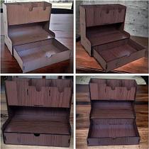 Prateleira De Armazenamento,Organizador de mesa de madeira