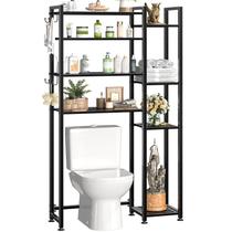 Prateleira de Armazenamento para Banheiro Simples 8 Níveis Preta