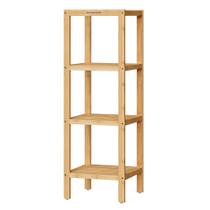 Prateleira de Banheiro de Bambu SONGMICS - Rack de Armazenamento Estreito de 4 Andares